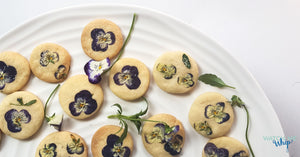 Edible Flower Shortbread viola pansy