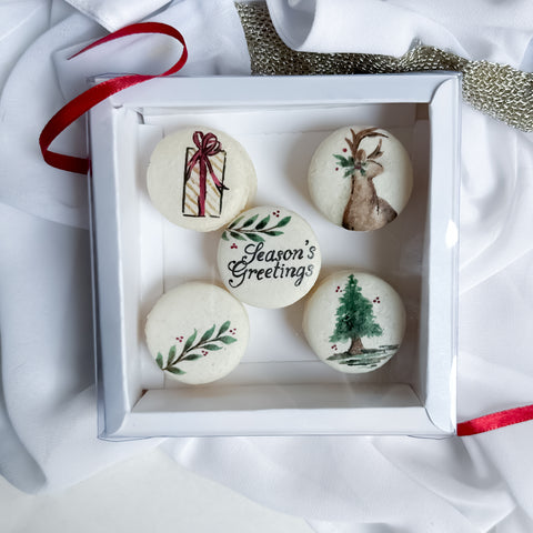 Classic Festive Painted Macaron Box