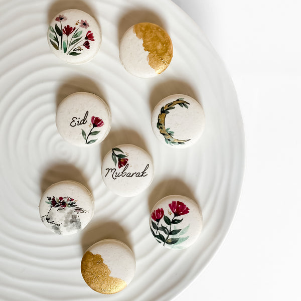 Eid | Floral Sheep Painted Macarons