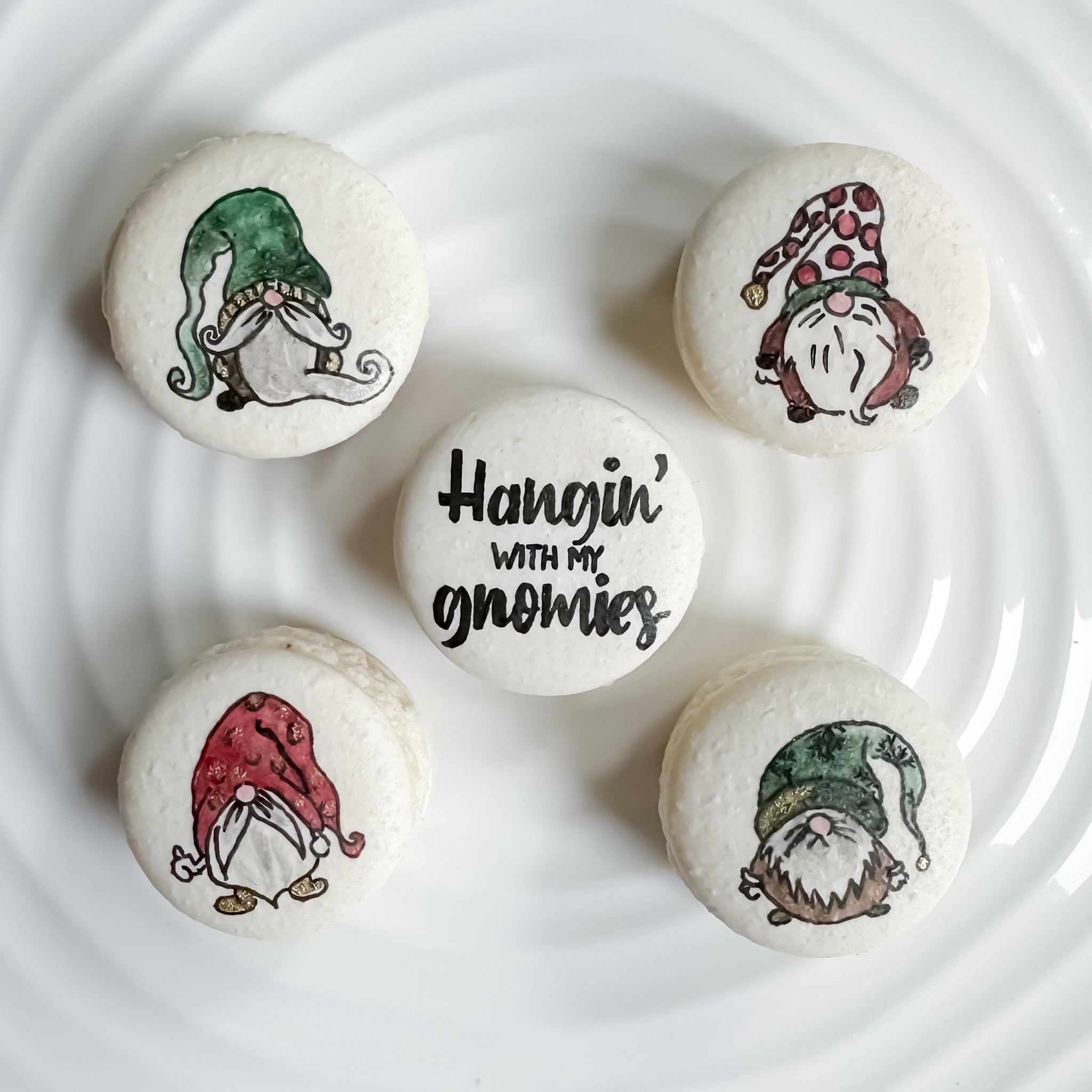 Gnomies Handpainted Macaron Box