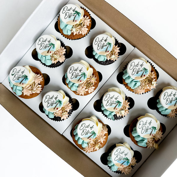 Themed Painted Cupcakes Box of 24