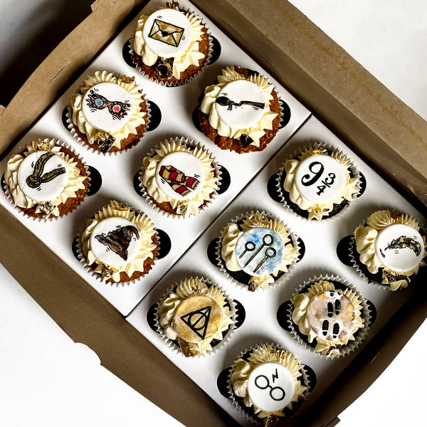 Themed Painted Cupcakes Box of 12