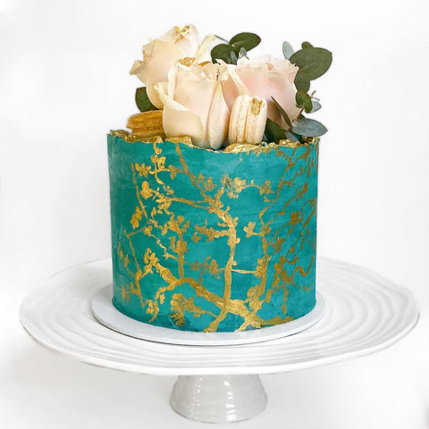 Van Gogh Almond Blossoms Cake