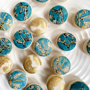 Vincent Van Gogh Almond Blossoms macarons