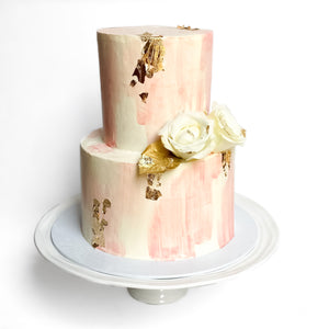 Watercolour Predesigned Two Tier Cake