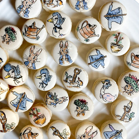 Peter rabbit macarons, Beatrix Potter